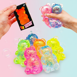 Produit phare : Jouet anti-stress à presser en TPR et maltose, avec logo Flash Bear Ice Baby, en forme de cube de glace carré ou triangulaire, Schylling Needoh - Product Image 2