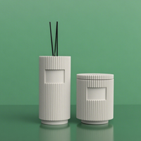 C & H Logo gravé personnalisé 280 Ml Bougie en argile et pots de diffuseur de roseaux Diffuseur de parfum d'arôme liquide naturel Aromathérapie