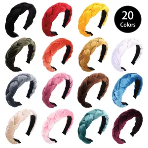 Clarer — bandeau en velours pour filles, 20 couleurs, accessoires pour cheveux à la mode, nouveau Design coréen, nœud personnalisé, vente en gros
