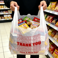 Sac en plastique à poignées type T-shirt pour courses et remerciements – Offre Spéciale