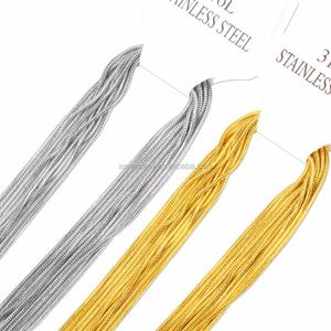 Cadenas de Joyería de 45cm-60cm de Largo y 2mm de Ancho, Cadena Cruzada de Moda, Collar de Acero Inoxidable, Cadena de Boda para Mujer - Product Image 2