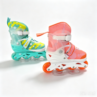 Magnifiques patins à roulettes avec roues lumineuses en PU et roulements ABEC-7, combinés à un châssis solide en PP pour les sports de plein air des adultes