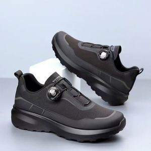 Baskets sportives en maille à lacets, respirantes, avec semelle extérieure en PVC/PU et semelle intermédiaire en chanvre/mousse amortissante, pour homme, couleur unie, idéales pour l'été - Product Image 4