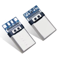 Connecteur USB femelle Type C 3.0 en acier inoxydable pour port de charge mobile et applications PCB