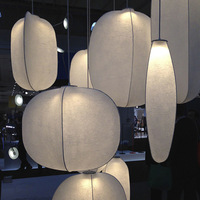 Petits lustres et luminaires modernes vintage en soie Lampes suspendues de luxe au plafond pour escaliers d'hôtel Salle à manger Restaurant