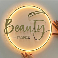 <strong>Best</strong> <strong>Selling</strong> <strong>Custom</strong> Led Neon Acrylic Circle Light Box Signs with Neon <strong>Sign</strong> Letters Acrylic Neon Signs for Hair Beauty Salon