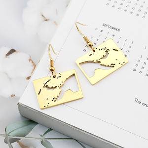 Pendientes Colgantes Y2K <span class=keywords><strong>de</strong></span> Papúa Nueva Guinea, Joyería <span class=keywords><strong>de</strong></span> Acero Inoxidable para Hombres y Mujeres, Amuletos para el Día <span class=keywords><strong>de</strong></span> San Valentín, Pendientes Unisex - Product Image 5