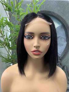 Perruque courte droite style bob en dentelle 4x4 - Product Image 2