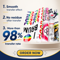 Conception personnalisée en gros pour l'impression par transfert thermique DTF sur T-shirts, tissu PET lavable avec matériau Plastisol