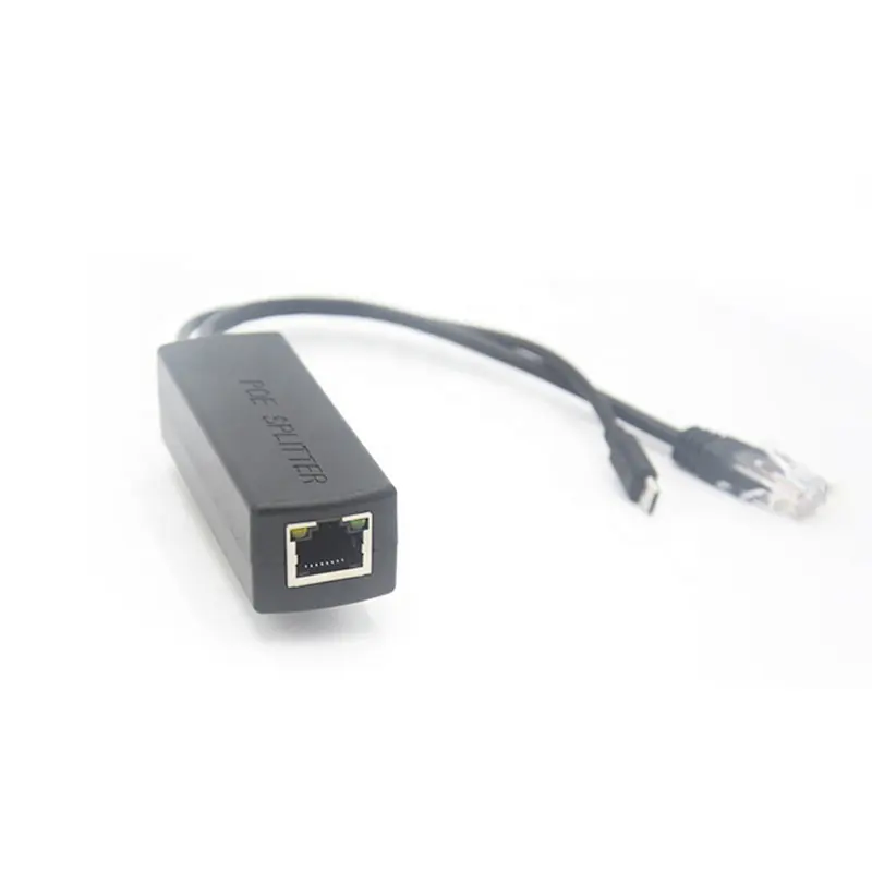 48V PoE Để 5V Type-C 2-2.4A Android cung cấp điện phí adapter 10/100Mbps USB Loại C 10W dữ liệu điện đầu ra PoE Splitter Adapter