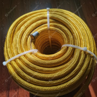 Câble de remorquage marin synthétique en fibre UHMWPE colorée, corde HMPE double tressée haute résistance stabilisée aux UV