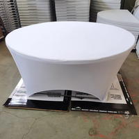 Table ronde pliante en plastique de haute qualité pour 10 personnes, 150 cm (5 pieds), idéale pour la location, les banquets, les fêtes et les mariages