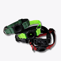 Collier de formation tactique étiquette nominative personnaliser le collier d'étiquette d'air réglable confortable doux rembourré GPS suivi collier de chien de compagnie
