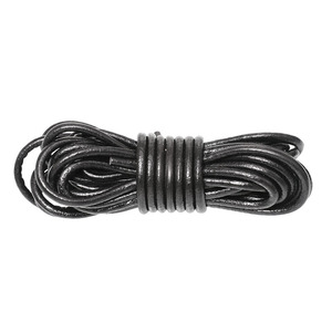 Cowhide <b>Rope</b> Black Round 3 Strand Twisted Jewelry Making Material For <b>Bracelet</b> Necklace DIY Accessories - Product Image 5