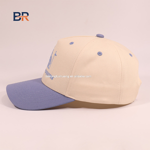 Cappello da Baseball Strutturato a 5 Pannelli Personalizzato, Viola e Arancione, con Logo Ricamato a <span class=keywords><strong>Catena</strong></span>, in Cotone, Unisex - Product Image 3