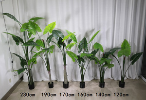 Alocasia New Décoration intérieure grandes plantes artificielles de chambre jardin <span class=keywords><strong>bureau</strong></span> faux arbres plantes grandes artificielles en pot - Product Image 2
