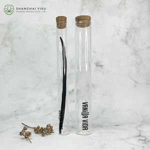 Haute qualité 116 Mm étanche hermétique huile de bonbon bouteille d'emballage Borosilicate <span class=keywords><strong>vanille</strong></span> verre Test plat cône Tube avec couvercle en liège - Product Image 5