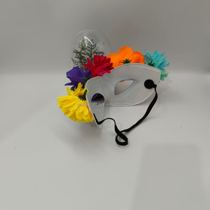 Masque de tête de mort en sucre mexicain HLC pour le Jour des Morts, masque de cosplay d'Halloween, masque de fête de carnaval, masque pour les yeux pour déguisement - Product Image 3