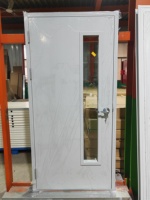 Porte coupe-feu en acier galvanisé à haute sécurité avec structure scellée pour projets d'ingénierie d'entrepôts industriels