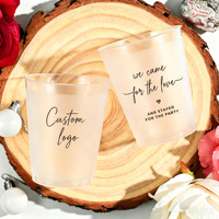 Gobelets en plastique PP givré écologique de 12 oz/16 oz avec impression numérique et logo personnalisé en couleur |   Fête de mariage et d'anniversaire portable multi-tailles