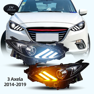 Per Mazda <span class=keywords><strong>3</strong></span> Axela 2014-2019 Gruppo Fari LED Completo Aftermarket Stile Mustang con DRL e Indicatori di Direzione Plug and Play (Coppia) - Product Image 1
