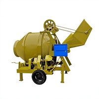 Bétonnière portative à moteur diesel avec benne basculante 500L, tambour inclinable, moment de charge élevé, productivité 45M/H pour zones éloignées