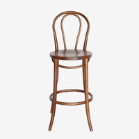Chaises de bar hautes de style nordique de haute qualité, chaises en bois massif vintage personnalisées en promotion