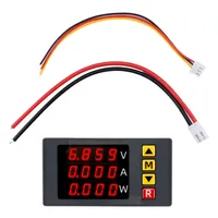 BM730 Meteran Energi Digital Pengukur Daya Voltmeter Ammeter Wattmeter DC 0-100V 10A 1000W Detektor Tegangan Arus Pengukur Tegangan
