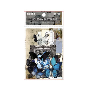 50 feuilles/paquet, pack rétro à double matière, série « Le siècle <span class=keywords><strong>du</strong></span> dérèglement », autocollants décoratifs DIY pour carnets faits main - Product Image 5