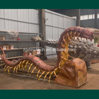 Modèle d'animatronique géant interactif de centipède pour exposition, idéal pour les aires de jeux pour enfants ou comme robot insecte mobile de grande taille pour l'extérieur, à vendre.