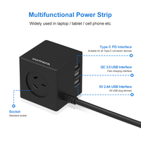 Bloc multiprise USB-C PD QC3.0 UE avec protection contre les surtensions SDK MOV 10A