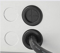 Grommet pour câble anti-poussière, trou de 22 mm, bouchon de trou étanche, grommet rond en caoutchouc double face