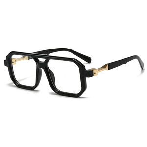 Lunettes de soleil rétro carrées à double pont, pliables et légères, pour hommes et femmes, usage extérieur, monture intégrale, style urbain tendance, lunettes de mode - Product Image 3