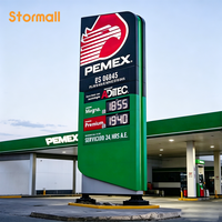 Letrero de Precio para Gasolinera Exterior, Letrero LED Digital de Alta Iluminación para Precios de Gasolina, Letrero Publicitario de Precio con Pantalla Simple/Doble