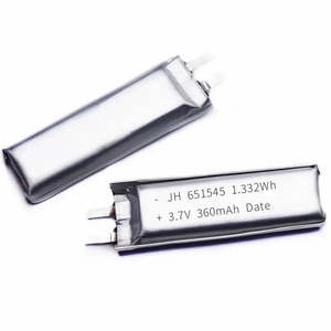 Prix usine chaud personnalisé 3.7v 360mah Lifepo4 Drone RC voitures Audio cellules de batterie 651545 produit grossiste - Product Image 3