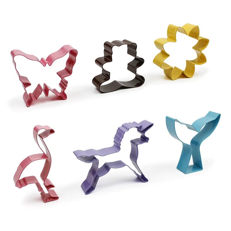 Customized Logo Animal Cookie Cutter for Kids Stainless Steel Set of 6 Pcs Biscuits Cake Cutter Set