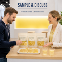 Tranches de citron lyophilisées pour le thé, vente en gros, tranches d'agrumes séchées, OEM, marque privée, fournisseur d'exportation d'usine