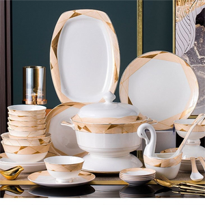 Ingéniosité dans la fabrication de Luxuryphnom Penh vaisselle de restaurant blanche en porcelaine de haute qualité Vaisselle nordique - Product Image 2