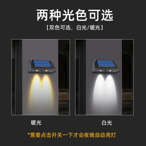 Solar Garden Wall Light Led Long Strip 20 Degrees Beam Angle Outdoor Lighting Automatic Dusk Activation - Product Image 4