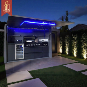 Set Kabinet Anti Air Baja Tahan Karat 304 Baru 2026 untuk Pulau BBQ Penggunaan Komersial di Ruang Luar Dapur Luar Ruangan - Product Image 1