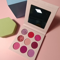 Palette de fards à paupières pressés multicolores 9 couleurs, paillettes DIY, poudre de maquillage, vente en gros, marque privée OEM