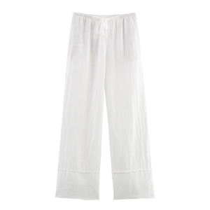 <span class=keywords><strong>Pantaloni</strong></span> e <span class=keywords><strong>Pantaloni</strong></span> <span class=keywords><strong>Larghi</strong></span> in <span class=keywords><strong>Lino</strong></span> per <span class=keywords><strong>Donna</strong></span> con Coulisse in Vita, Design Vintage, Casual e Comodi, Disponibili in 3 Colori - Product Image 1