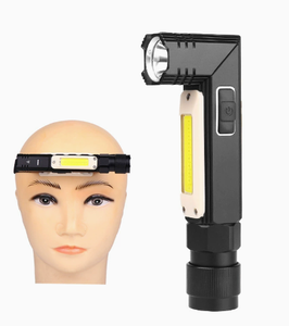 90 °   Linterna LED Magnética Giratoria de Aleación de Aluminio XPG+COB, Luz Roja y Blanca, Recargable por USB, Linterna Oculta - Product Image 4