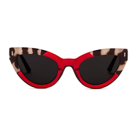 Lunettes de soleil double couleur œil de chat à la mode, célèbres lunettes de soleil UV400