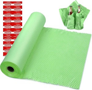 [Stock en EE. UU.] Rollo de Papel de Embalaje Ecológico Tipo Panal, Papel Kraft Acolchado de 15" x 131 pies para Mudanzas y Envíos, Entrega en 3 Días - Product Image 4