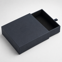 Boîte à tiroir en velours de luxe SHINY avec autocollants découpés pour accessoires de bijouterie de marque haut de gamme