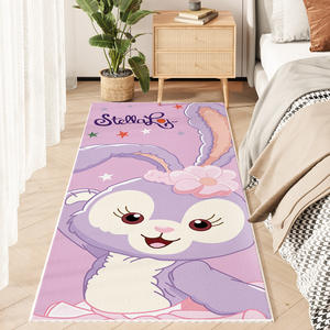 Alfombra de Terciopelo Cristalino Stella Lou, Rectangular, 2x6 Pies, Diseño de Dibujos Animados, para Dormitorio, Junto a la Cama, Sofá, Decoración del Hogar - Product Image 1