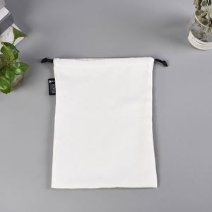 Recyclable Cotton Drawstring <b>Bag</b> with Rope Handle and Hook & Loop Closure-Customizable Size Travel Outdoor Shopping <b>Bag</b> - Product Image 4