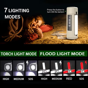 Xinster Folding Camping Lantern Rechargeable LED Tent <b>Light</b> Portable <b>Outdoor</b> <b>Hanging</b> Lamp - Product Image 5