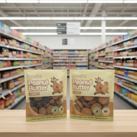 Sachet refermable personnalisé en CPP recyclable à trois soudures avec fenêtre transparente pour beurre de cacahuète, chips, produits de boulangerie et sucre